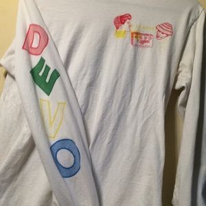 Rare Devo Fan Art Longsleeve shirt. Size small